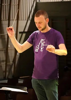 Lionel Parisod, directeur du Brass Band de la Fanfare Gilly-Bursins